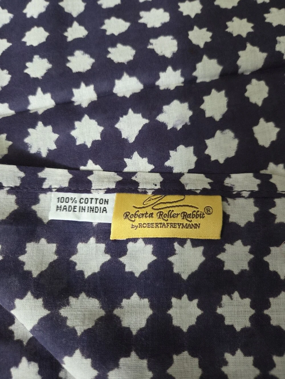 NEW Roberta Roller Rabbit Set Of 4 Napkin Navy
